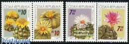 Delcampe - Czech Republic 2006 Cactus Flowers 2x2v [:], Mint NH, Nature - Cacti - Flowers & Plants - Autres & Non Classés