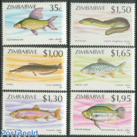 Delcampe - Zimbabwe 1994 Fish 6v, Mint NH, Nature - Fish - Fische