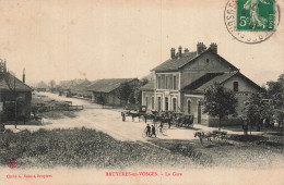 Delcampe - FRANCE - Bruyères - Gare - Végétation - Calèche - Bicyclette - Animé - CPA - Bruyeres