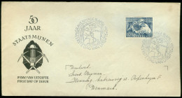 Delcampe - Netherlands FDC 1952 MiNr 587 - 50th Anniv Of State Mines, Limburg - Sent To Denmark *bel-2113 - FDC