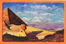 Delcampe - 09953 /  Illustrateur Carl WUTTKE ◉ Le SPHINX Egypte 1905s ◉ Lithographie R & J.D R-129 Egypt - Sphinx