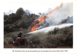 Delcampe - 56-LORIENT-POMPIERS-EXTINCTION D UN FEU 1983-N°631-D/0261 - Lorient