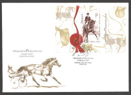 Delcampe - Belarus - Horse Riding, FDC With Souvenir Sheet, 2011 - Pferde