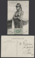 Delcampe - Guinea 5c Old Postcard Fouta-Djallon Jeune Foulah Fula Fulani, Native Black Girl - Guinée