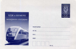 Delcampe - Locomotive - Bulgarian Trains - Bulgaria  2005 -  Postal Cover - Diligences