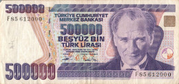 Delcampe - BILLET TURQUIE 500000 LIRASI - Turquie