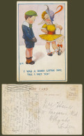 Delcampe - AE Artist Signed Old Postcard I Was A Little Good Boy Till Met You, Glamour Girl - Comicfiguren