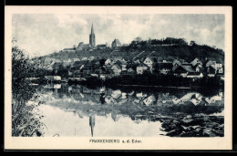 Delcampe - AK Frankenberg A. D. Eder, Stadtansicht Mit Kirche Und Fachwerkhäusern Am Fluss - Frankenberg (Eder)