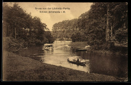 Delcampe - AK Erkner-Grünheide I. M., Löcknitz-Partie Mit Booten - Grünheide