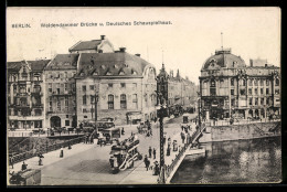 Delcampe - AK Berlin, Weidendammer Brücke, Deutsches Schauspielhaus - Mitte