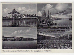 Delcampe - 39073792 - Wesermuende, 4 Abbildungen Mit Fischereihafenrestaurant Ungelaufen  Kleiner Knick Oben Links, Sonst Gut Erha - Bremerhaven