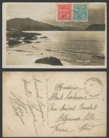 Delcampe - Brazil Brasil 100r 200r Old R Photo Postcard Santos Praia Beach Seaside Panorama - Sonstige