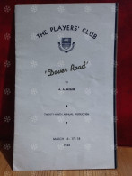 Delcampe - Programme Canada THE PLAYERS CLUB University Of British Columbia DOVER ROAD March 1944 - Programas