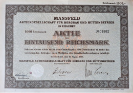 Delcampe - Mansfeld A.G. Für Bergbau Und Hüttenbetrieb In Eisleben - 1933 - Altri & Non Classificati
