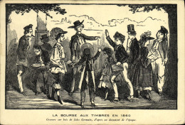 Delcampe - CPA La Bourse Aux Timbres En 1860 Paris Carre Marigny - Marchés