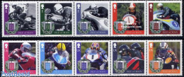 Delcampe - Isle Of Man 2007 100 Years TT Motor Sports 2x5v [::::], Mint NH, Transport - Motorcycles - Moto