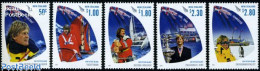 Delcampe - New Zealand 2009 Sir Peter Blake 5v, Mint NH, Nature - Sport - Transport - Penguins - Sailing - Sport (other And Mixed.. - Ungebraucht