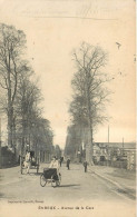 Delcampe - 27 Evreux, Avenue De La Gare, Triporteur Au 1er Plan, Verso Cachet Hopital Temporaire 3ème Corps D'Armée, 1914 - Evreux