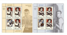 Delcampe - ROMANIA 2026 SPORTS- BOXING - Romanian Boxing Federation -100 Years Minisheets Of 3 Stamps +1 Label+illustrated Border - Boxen
