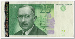Delcampe - ESTONIA,25 KROONI,2002,P.84,VF-XF - Estonie