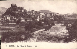 Delcampe - CPA Corte La Ville Et La Riviere - Corte
