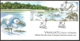 Delcampe - Vanuatu - Herons Of The Reef, FDC, 2007 - Vanuatu (1980-...)
