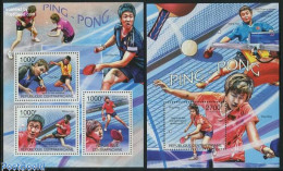 Delcampe - Central Africa 2011 Table Tennis Or Ping Pong 2 S/s, Mint NH, Sport - Sport (other And Mixed) - Table Tennis - Tennis De Table