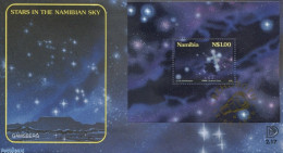 Delcampe - Namibia 1996 Zodiacs S/s On FDC, First Day Cover, Science - Astronomy - Astrologie