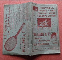 Delcampe - Catalogue WILLIAMS & C° Sports Athlétiques Foot, Course à Pied, Hockey, Boxe, Sports D'hiver, Scouts, 1920 1921 - Autres & Non Classés