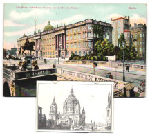 Delcampe - Leporello-AK Berlin, Kgl. Schloss Mit Denkmal Des Grossen Kurfürsten, Unter Den Linden, Gendarmenmarkt - Mitte