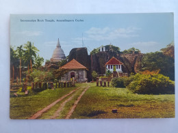 Delcampe - Ceylon Ceylan Isurumuniya Rock Templle Anuradhapura Old Postcard - Sri Lanka (Ceylon)