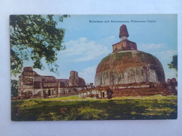 Delcampe - Ceylon Ceylan Kiriwehera And Jetawanarama Polanaruwa Old Postcard - Sri Lanka (Ceylon)