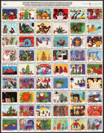 Delcampe - CHRISTMAS 1980 USA American Lung Association TBC Tuberculosis Charity Cinderella Label Vignette / DEER TREE Cactus Santa - Non Classés