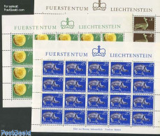 Delcampe - Liechtenstein 1971 Art Treasures 3 M/ss, Mint NH, Nature - Animals (others & Mixed) - Birds - Cat Family - Ungebraucht
