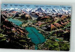 Delcampe - 3600 Scherzligen Thun - Thunersee Landkarte - 39702241 - Thun