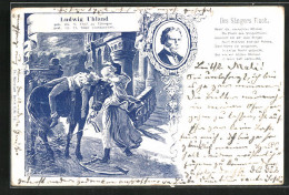 Delcampe - AK Des Sängers Fluch, Porträt Dichter Ludwig Uhland - Schriftsteller