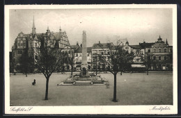 Delcampe - AK Saalfeld A. S., Marktplatz Mit Denkmal - Saalfeld
