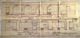Delcampe - Ref. 28 - Vieux Papiers : Plan Calque Murs Et Agrandissement A Régime Bachelet à Boulognes Sur Mer - France . - Architecture