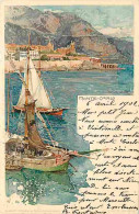 Delcampe - Carte Postale Ancienne - Monaco - Monte Carlo - Dessin - Colorisée - Précurseur - CPA - Oblitération Ronde De 1903 - Eta - Monte-Carlo