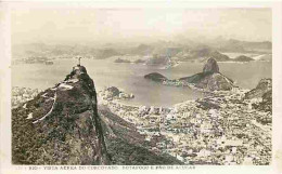 Delcampe - Carte Postale Ancienne - Brésil - Rio - Vista Aerea Do Corcovado - Botafogo E Pao De Açucar - CPA - Voir Scans Recto-Ver - Rio De Janeiro