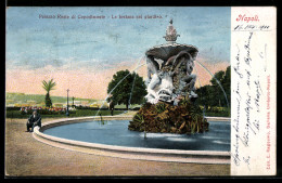 Delcampe - Cartolina Napoli, Palazzo Reale Di Capodimonte, La Fontana Nel Giardino - Napoli (Neapel)