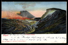 Delcampe - Cartolina Napoli, Il Vesuvio-Cratere - Napoli (Neapel)
