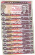 Delcampe - Turkmenistan 10x 500 Manat 1995 UNC - Turkménistan