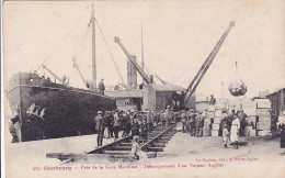 Delcampe - Cpa-50- Cherbourg -animée- Debarquement D'un Vapeur Anglais -edi Le Goubey N°511 - Cherbourg