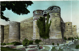 Delcampe - ANGERS - LE CHATEAU - VUE SUR LES TOURS ET LES FOSSES - Angers