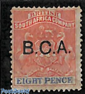 Delcampe - Nyasaland 1891 BCA, 8d, Stamp Out Of Set, Unused (hinged), History - Coat Of Arms - Nyassaland (1907-1953)
