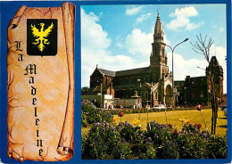 Delcampe - Carte Postale - 59 - La Madeleine - L'Eglise - L'Hôtel De Ville - Blasons - CPM - Voir Scans Recto-Verso - Poscard - Car - La Madeleine