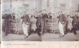 Delcampe - VICHY   P125    CPA 9X14     Carte Stéréo     Source De La Grande Grille ( Défaut ) - Vichy