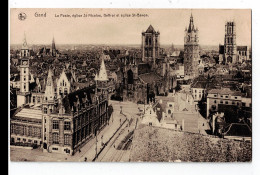 Delcampe - Belgique -  Gand - Gent - La Poste , Eglise  St Nicolas  Et Eglise  St  Bavon - Gent