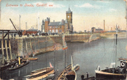 Delcampe - A777 Wales Cardiff Entrance To Docks Boats Vintage Postcard - Welt